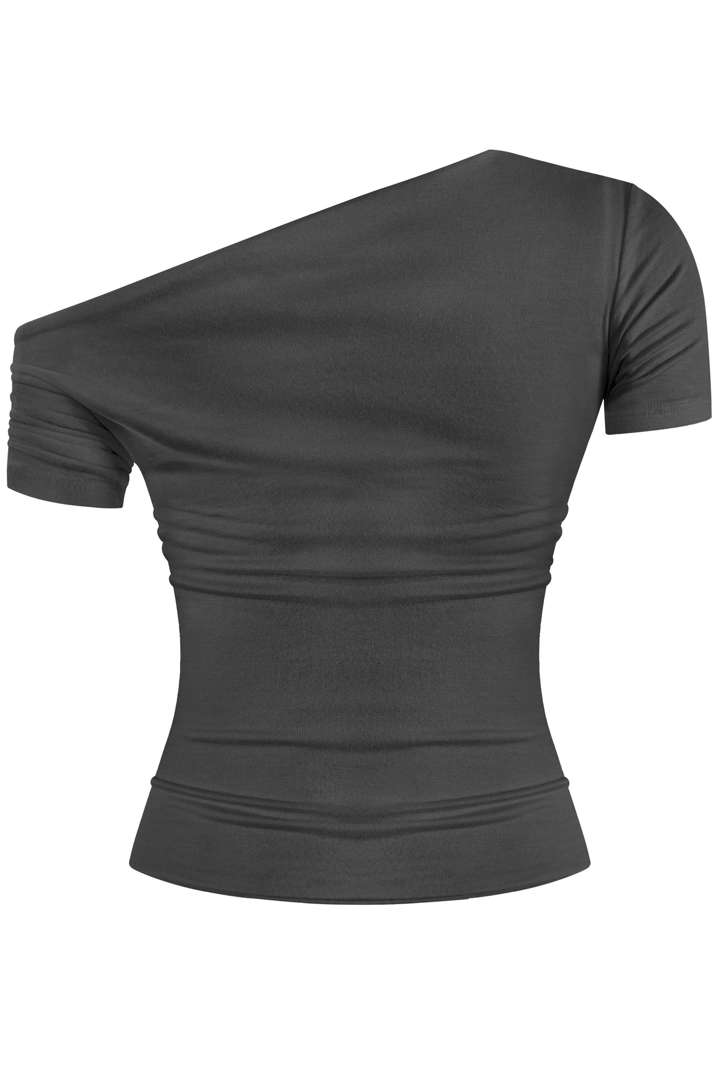 JESSY -SHORT SLV OFF SHOULDER CROP TOP- black-