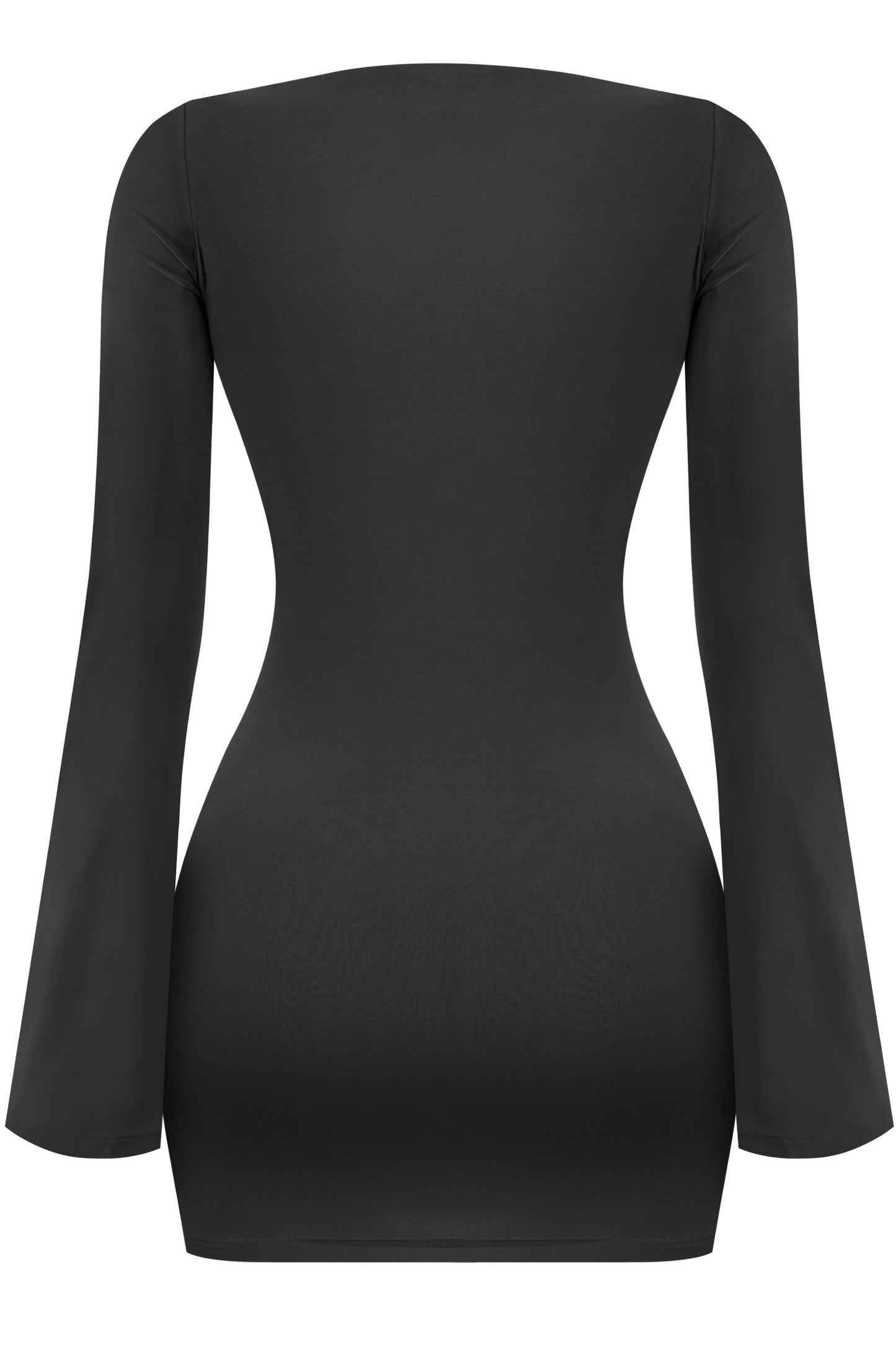Women’s Long Sleeve Cut-Out Mini Dress with Metal hardware
